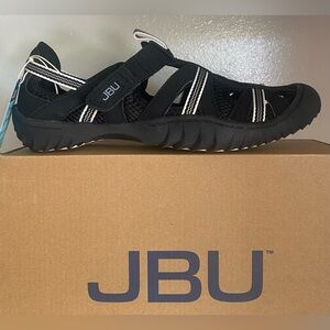 NEW- JBU WOMENS BLACK OUTDOOR SPORT SANDALS